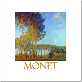 Poplars on the Banks of the River Epte In Autumn by Claude Monet Posters and Art